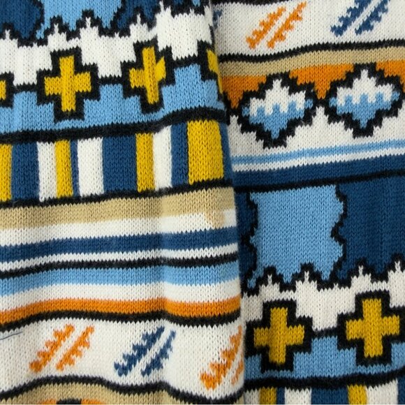 Lacoste Live Men's Small Aztec Print Cotton Long Sleeve Sweater - Picture 3 of 13